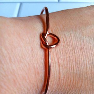 Rose Gold Infinity Knot Cuff Bracelet